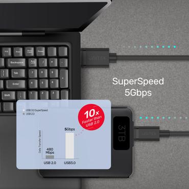 UNITEK C14103BK-2M USB-kabel USB 3.2 Gen 1 (3.1 Gen 1) USB A USB C Sort