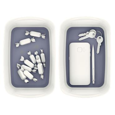 Esselte 5257-10-01 Opbevaringsbakke Rektangul&aelig;r Acrylonitrilbutadienstyren Gr&aring;, Hvid