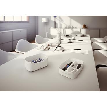 Esselte 5257-10-01 Opbevaringsbakke Rektangul&aelig;r Acrylonitrilbutadienstyren Gr&aring;, Hvid