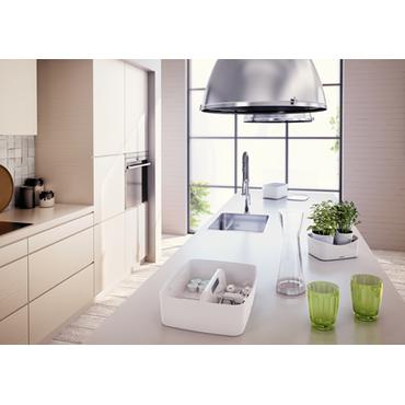 Esselte 5257-10-01 Opbevaringsbakke Rektangul&aelig;r Acrylonitrilbutadienstyren Gr&aring;, Hvid