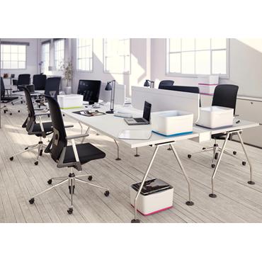 Esselte 5257-10-01 Opbevaringsbakke Rektangul&aelig;r Acrylonitrilbutadienstyren Gr&aring;, Hvid