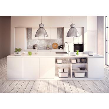 Esselte 5257-10-01 Opbevaringsbakke Rektangul&aelig;r Acrylonitrilbutadienstyren Gr&aring;, Hvid