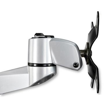 StarTech.com Desk Mount Quad Monitor Arm, Premium Articulating VESA 4 Monitor Mount 2x2 up to 27", Ergonomic Height Adjustable Pole Mount, Tilt/Swivel/Rotate, C-Clamp/Grommet, Silver