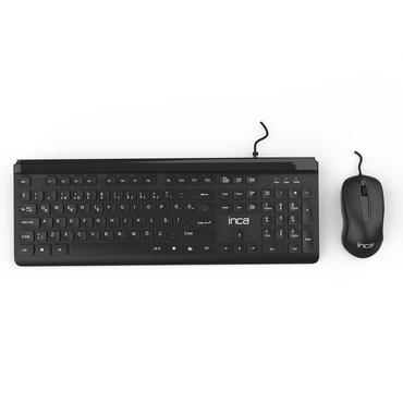 Inca IMK-377 Tastatur Maus enthalten USB T&uuml;rkisch Schwarz (IMK-377)