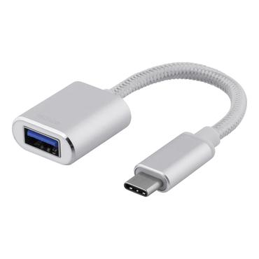 DELTACO - USB typ C-adapter - 24 pin USB-C till USB typ A - 10 cm