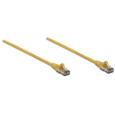 Intellinet Network Patch Cable, Cat6, 10m, Yellow, CCA, U/UTP, PVC, RJ45, Gold Plated Contacts, Snagless, Booted, Lifetime Warranty, Polybag - patch-kabel - 10 m - gul
