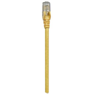 Intellinet Network Patch Cable, Cat6, 10m, Yellow, CCA, U/UTP, PVC, RJ45, Gold Plated Contacts, Snagless, Booted, Lifetime Warranty, Polybag - patch-kabel - 10 m - gul