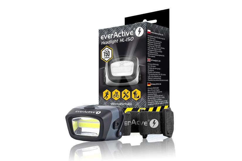 Everactive HL150 lommelygte Sort Hovedb&aring;nd lommelygte COB LED
