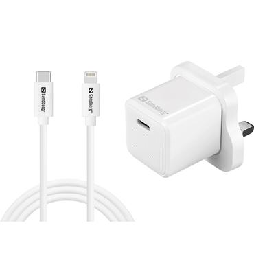 USB-C 20W Charger UK+Lightning