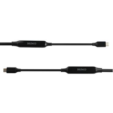 DELTACO - USB typ C-kabel - 24 pin USB-C till 24 pin USB-C - 3 m