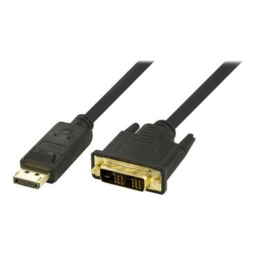 DELTACO DisplayPort til DVI 0,5 m Sort