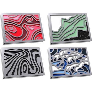 HyperX Badge Pack &ndash; abstrakte, magnetiske badges