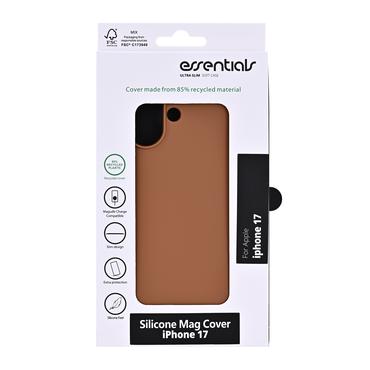 Essentials iPhone 17 Genbrugs silikone Mag bagcover, hazel