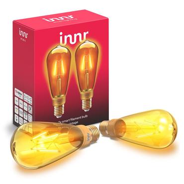 Innr Smart Vintage - LED-filament-lyspære - E27 - varmt hvidt lys - 2200 K - vintage (pakke med 2)