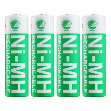 DELTACO batteri - Nordic Swan økomærket - 4 x AA / HR6 - NiMH