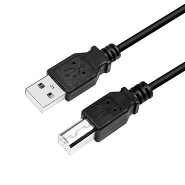 LogiLink CU0007B USB-kabel USB 2.0 2 m USB A USB B Sort