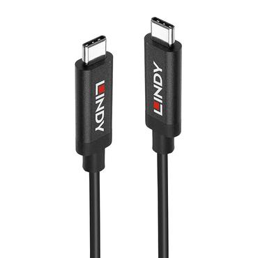 Lindy 43308 USB-kabel USB 3.2 Gen 2 (3.1 Gen 2) 5 m USB C Sort