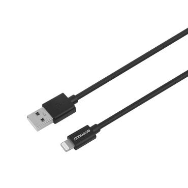 USB-A - Lightning Cable, MFi, 1m, Black