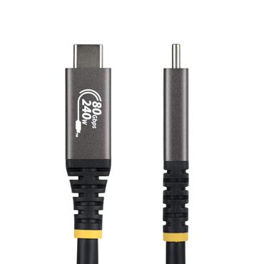 StarTech.com CC1M80GUSB4CABLE USB-kabel USB4 Gen 4x2 1 m USB C Sort