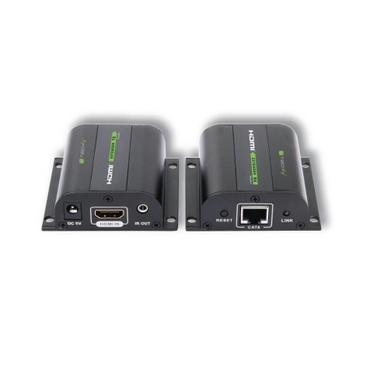 Techly IDATA-EXT-E70I AV forlænger AV sender & modtager Sort