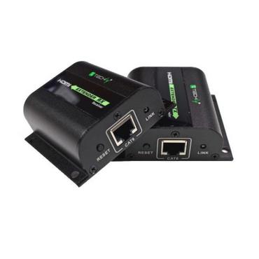 Techly IDATA-EXT-E70I AV forlænger AV sender & modtager Sort