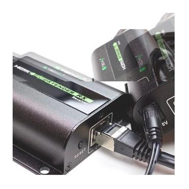 Techly IDATA-EXT-E70I AV forlænger AV sender & modtager Sort