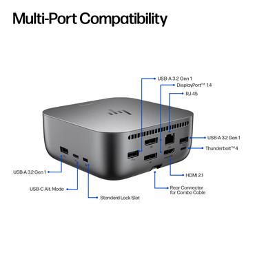 HP Thunderbolt Dock G6 - dockingstation - Thunderbolt 4 - HDMI, 2 x DP - 1GbE, 2.5GbE