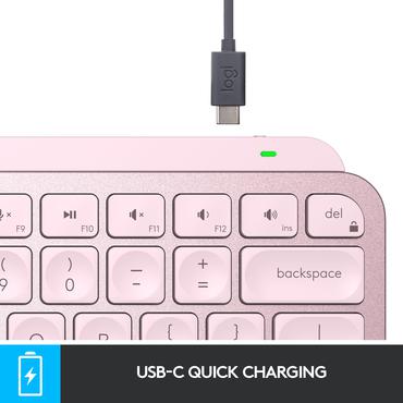 Logitech MX Keys Mini - tastatur - QWERTZ - tysk - rose Indgangsudstyr