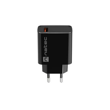 NATEC USB CHARGER RIBERA 18W USB-A BLACK