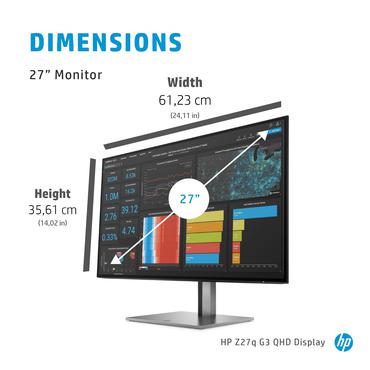 HP Z27q G3 skærm - LED baglys - 27" - IPS - 5ms