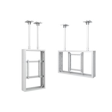 Multibrackets M Pro Series monteringssats - rygg mot rygg - f&ouml;r platt panel - medium - vit, RAL 9005