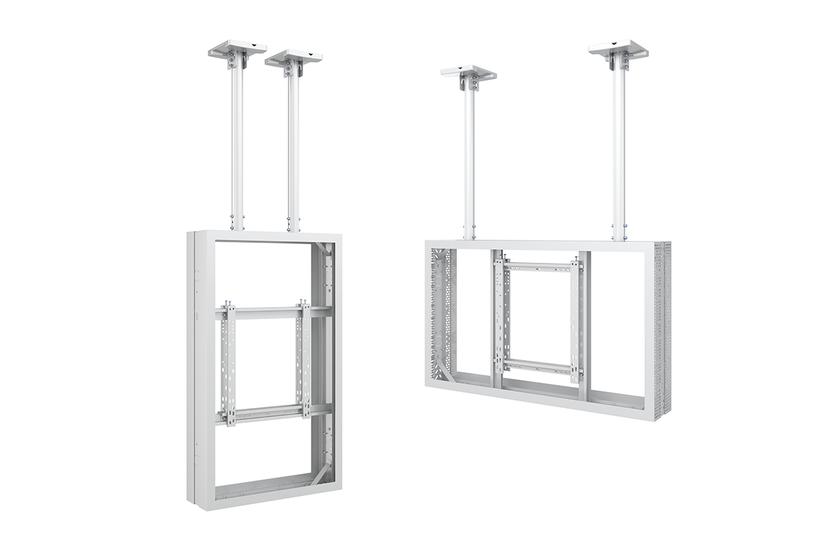 Multibrackets M Pro Series monteringssats - rygg mot rygg - f&ouml;r platt panel - medium - vit, RAL 9005