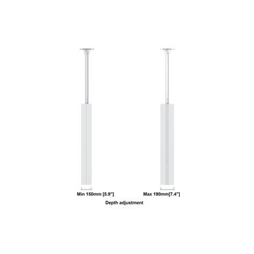 Multibrackets M Pro Series monteringssats - rygg mot rygg - f&ouml;r platt panel - medium - vit, RAL 9005