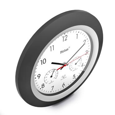 Mebus 19449 V&aelig;g- og bordur Digitalt ur Rund Sort, Hvid