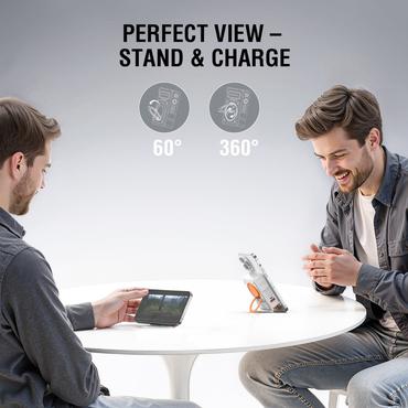 4smarts 541384 powerbank Lithium polymer (LiPo) 10000 mAh Trådløs opladning Orange, Hvid