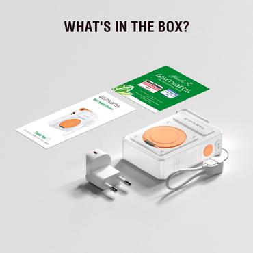 4smarts 541384 powerbank Lithium polymer (LiPo) 10000 mAh Trådløs opladning Orange, Hvid