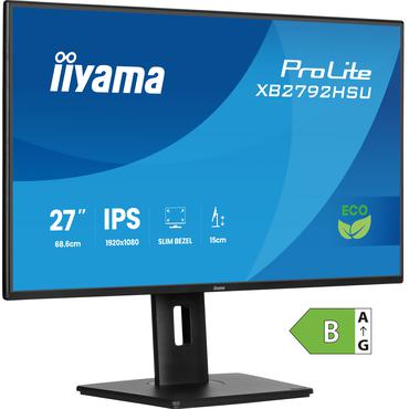 iiyama ProLite XB2792HSU-B1 computersk&aelig;rm 68,6 cm (27") 1920 x 1080 pixel Fuld HD LED Sort