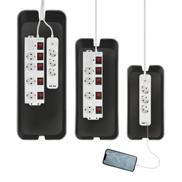 LogiLink KAB0077 kabelorganisator Universel Kabelboks Sort 3 stk