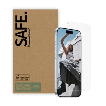 PanzerGlass SAFE. by ® Skærmbeskyttelse iPhone 17 | iPhone 17 Pro | iPhone 16 Pro | Ultra-Wide Fit | Bulk