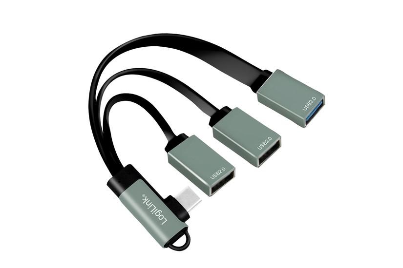 LogiLink UA0361 interface hub USB 3.2 Gen 1 (3.1 Gen 1) Type-C 5000 Mbit/s S&oslash;lv