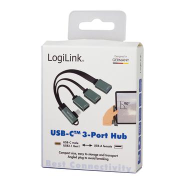 LogiLink UA0361 interface hub USB 3.2 Gen 1 (3.1 Gen 1) Type-C 5000 Mbit/s S&oslash;lv