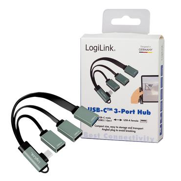 LogiLink UA0361 interface hub USB 3.2 Gen 1 (3.1 Gen 1) Type-C 5000 Mbit/s S&oslash;lv