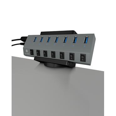 ICY BOX IB-MSA106-HH Passiv holder USB-hub Sort