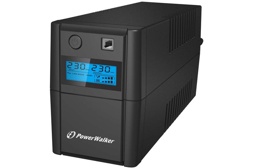 PowerWalker 10121001 UPS-enhed Interaktivt indgangsstik 0,85 kVA 480 W 2 AC stikkontakt(er)