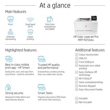 HP Color LaserJet Pro M255dw - printer - farve - laser