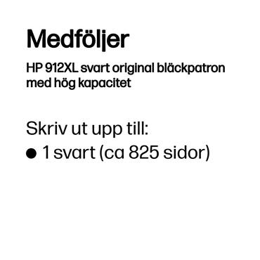 HP 912XL Original Ink-blækpatron med høj kapacitet, sort