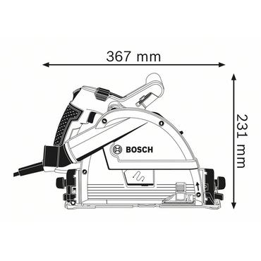 Bosch GKT 55 GCE Professional - s&auml;nks&aring;g - 1400 W - 165 mm