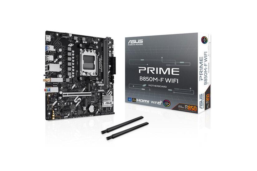 ASUS Bundkort - AMD B850 - Sokkel AM5 - micro ATX - DDR5 - 128 GB - 2x M.2 - 4x SATA