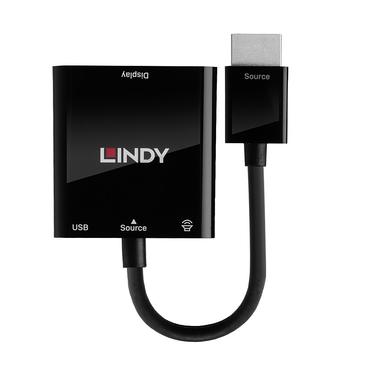 Lindy 38285 videokabel adapter 0,1 m HDMI Type A (Standard) VGA (D-Sub) Sort