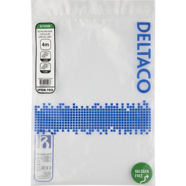 Deltaco OS2 Fiber cable, LC - LC, duplex, APC/APC, 4,0m